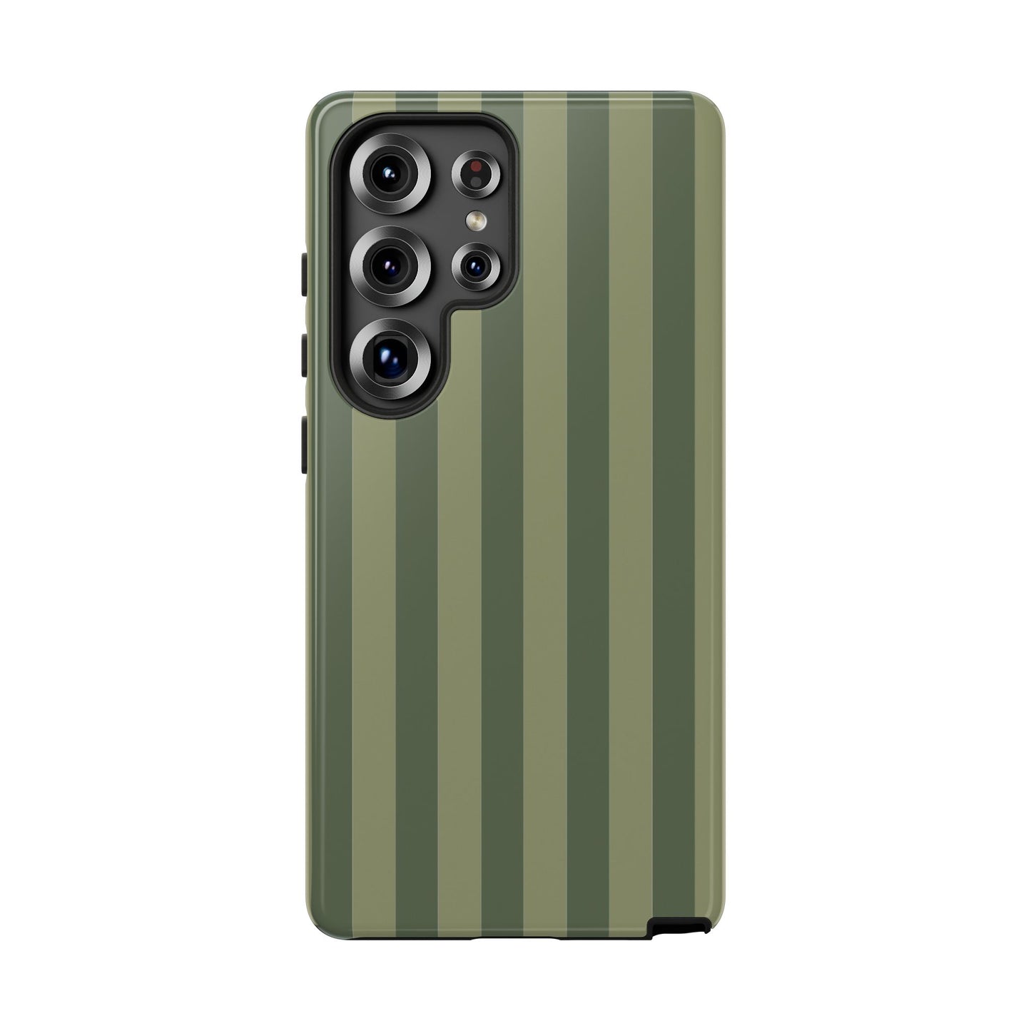 Samsung Galaxy S25 Ultra / Glossy Phone Case - ’Green Stripe Pattern’ Phone Case