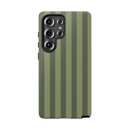 Samsung Galaxy S25 Ultra / Glossy Phone Case - ’Green Stripe Pattern’ Phone Case