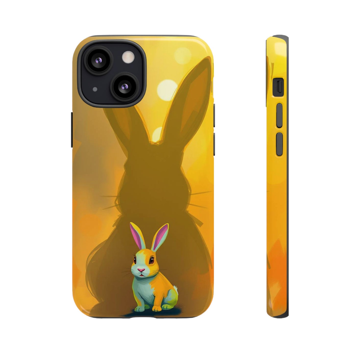 iPhone 13 Mini / Glossy Phone Case - Shadow Rabbit Design Phone Case