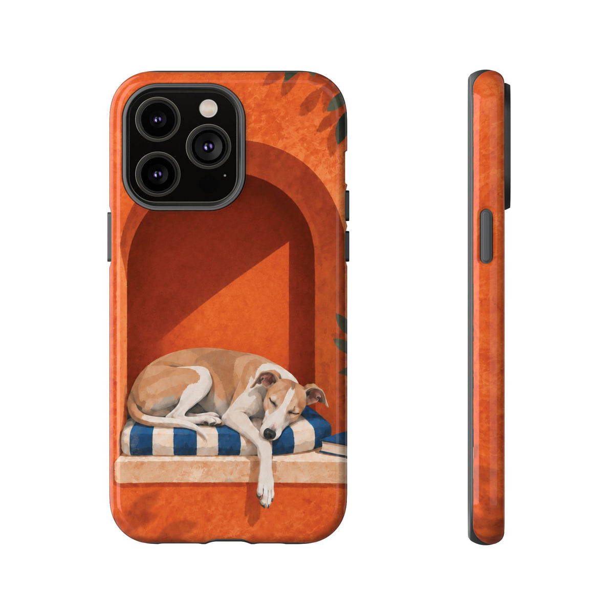 Whippet Siesta Nook Phone Case - Multicolor Phone Case - iPhone 14 Pro Max / Glossy