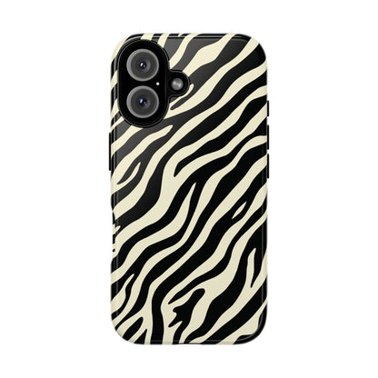 Chic Ivory Zebra Print Phone Case