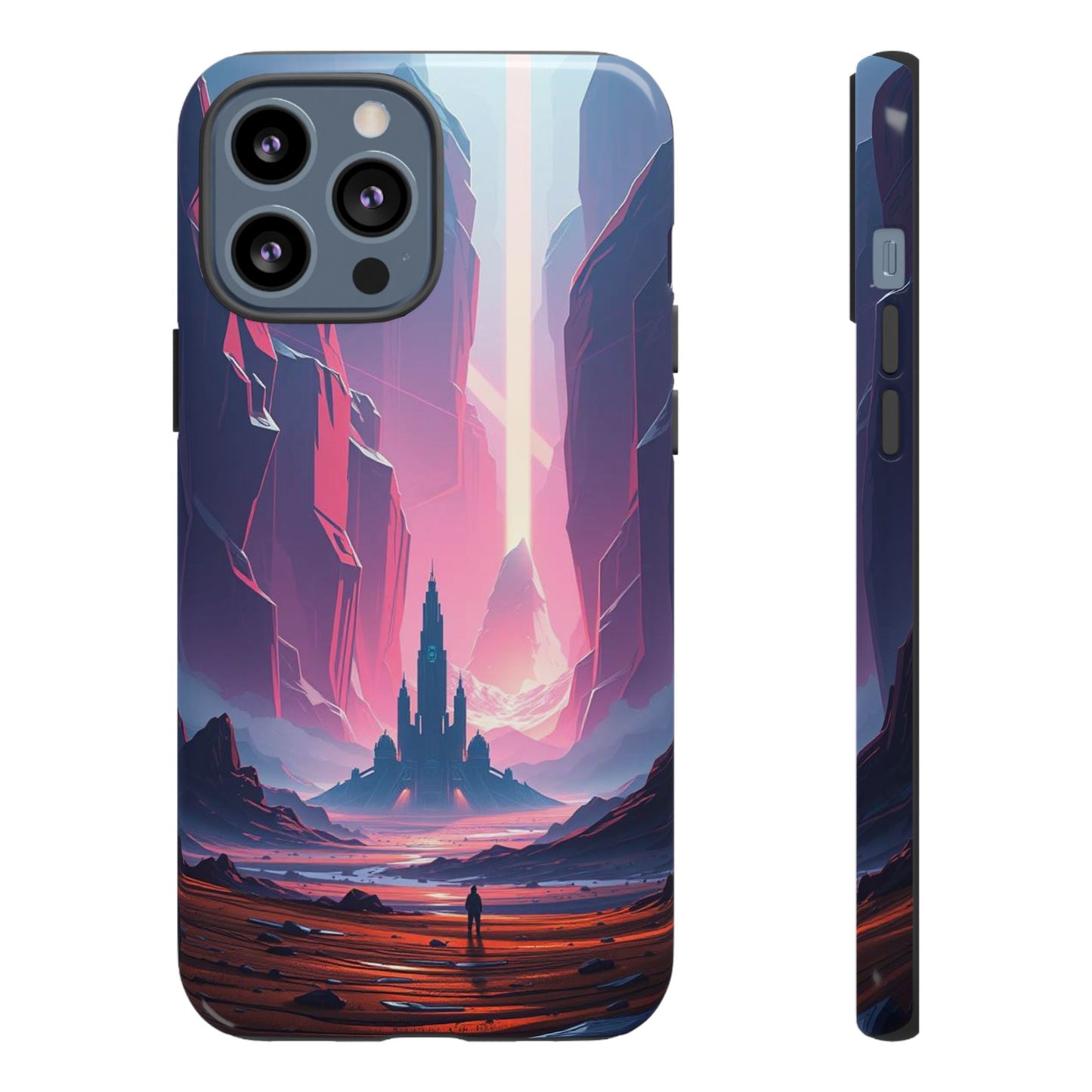 iPhone 13 Pro Max / Glossy Phone Case - Alien Fortress Design Phone Case
