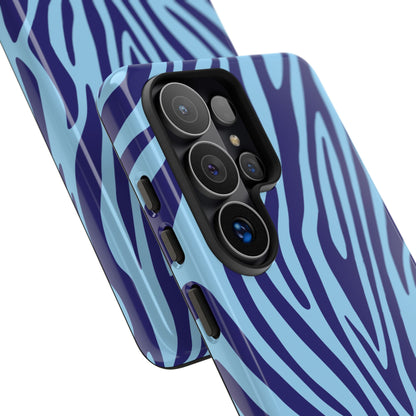 Boutique Sky Blue Tiger Print Phone Case