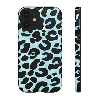 Cool Aqua Leopard Print Phone Case