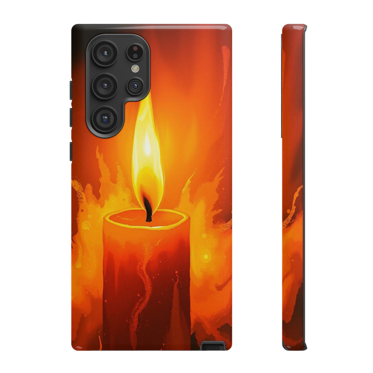 Red Candle Phone Case - Multicolor Phone Case - Samsung Galaxy S22 Ultra / Glossy