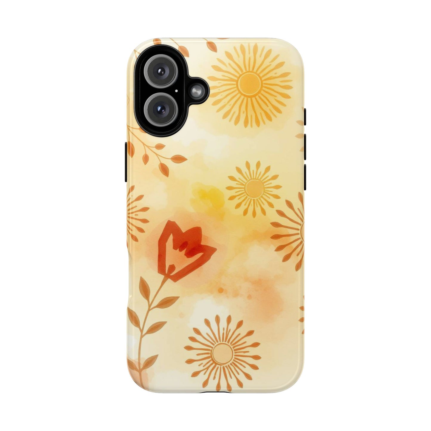 iPhone 16 Plus / Glossy Phone Case - Boho Chic Watercolour Pattern Phone Case