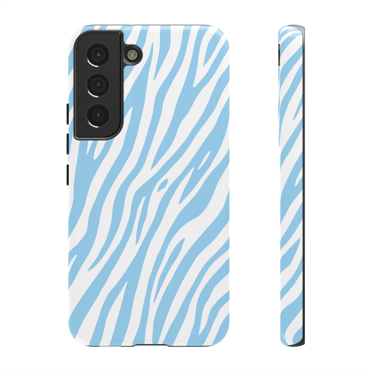 Sky Blue Tiger Print Phone Case