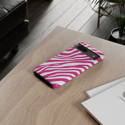 Modern Hot Pink Zebra Print Phone Case