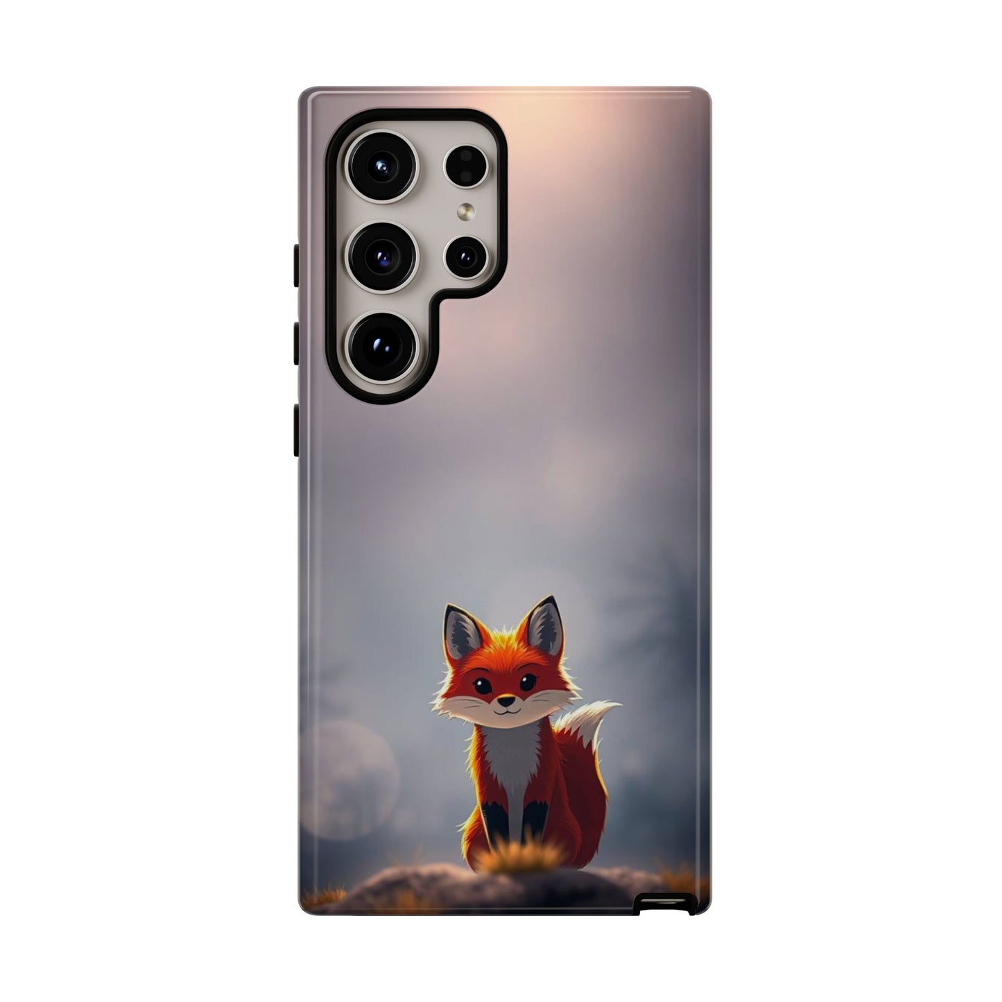 Samsung Galaxy S24 Ultra / Glossy Phone Case - Cute Gothic Fox Design Phone Case