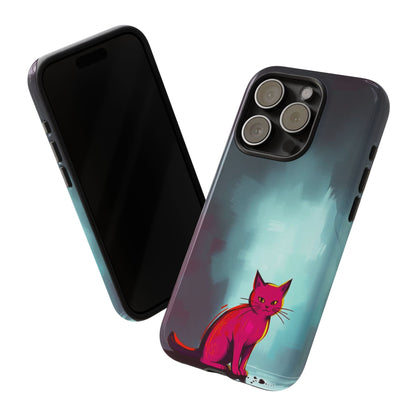 Pop Art Moody Cat Design Phone Case - Multicolor Phone Case