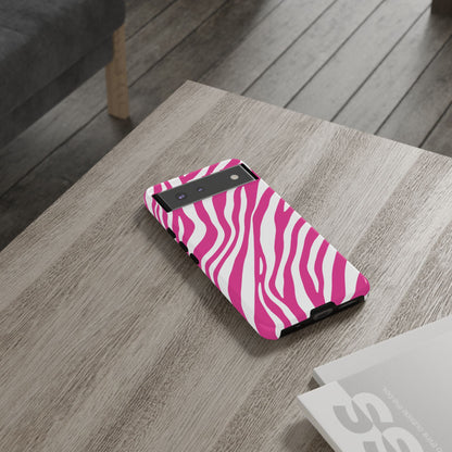 Modern Hot Pink Zebra Print Phone Case