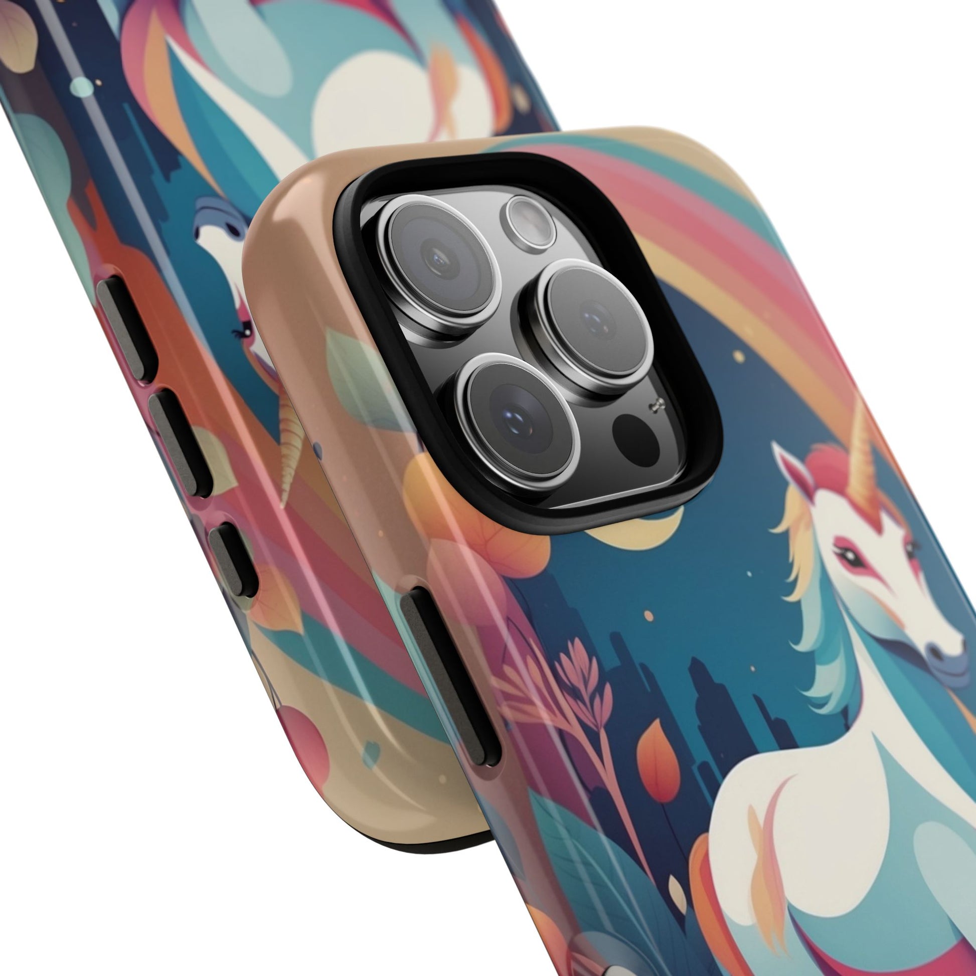 Phone Case - Stylised Unicorn & Rainbow Design Phone Case