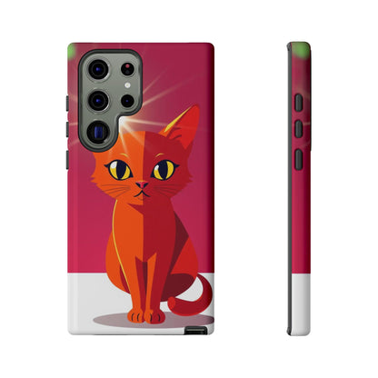 Samsung Galaxy S23 Ultra / Glossy Phone Case - Flashing Cat Design Phone Case