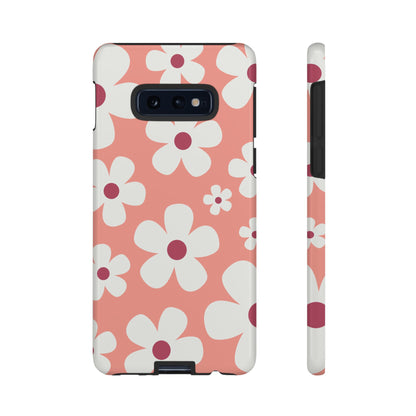 Samsung Galaxy S10E / Glossy Phone Case - Cute Pink Daisy Pattern #2 Phone Case