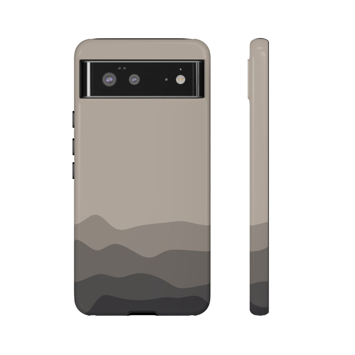 Beige Abstract Waves Protective Phone Case - Beige Phone Case - Google Pixel 6 / Glossy
