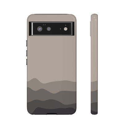 Beige Abstract Waves Protective Phone Case - Beige Phone Case - Google Pixel 6 / Glossy