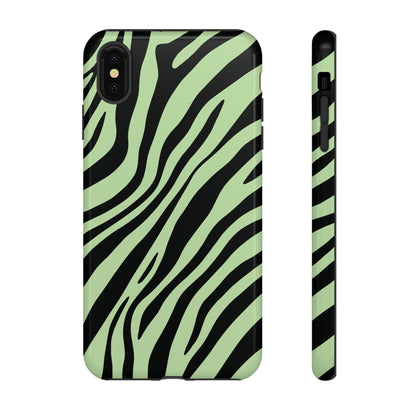 Modern Mint Zebra Print Phone Case