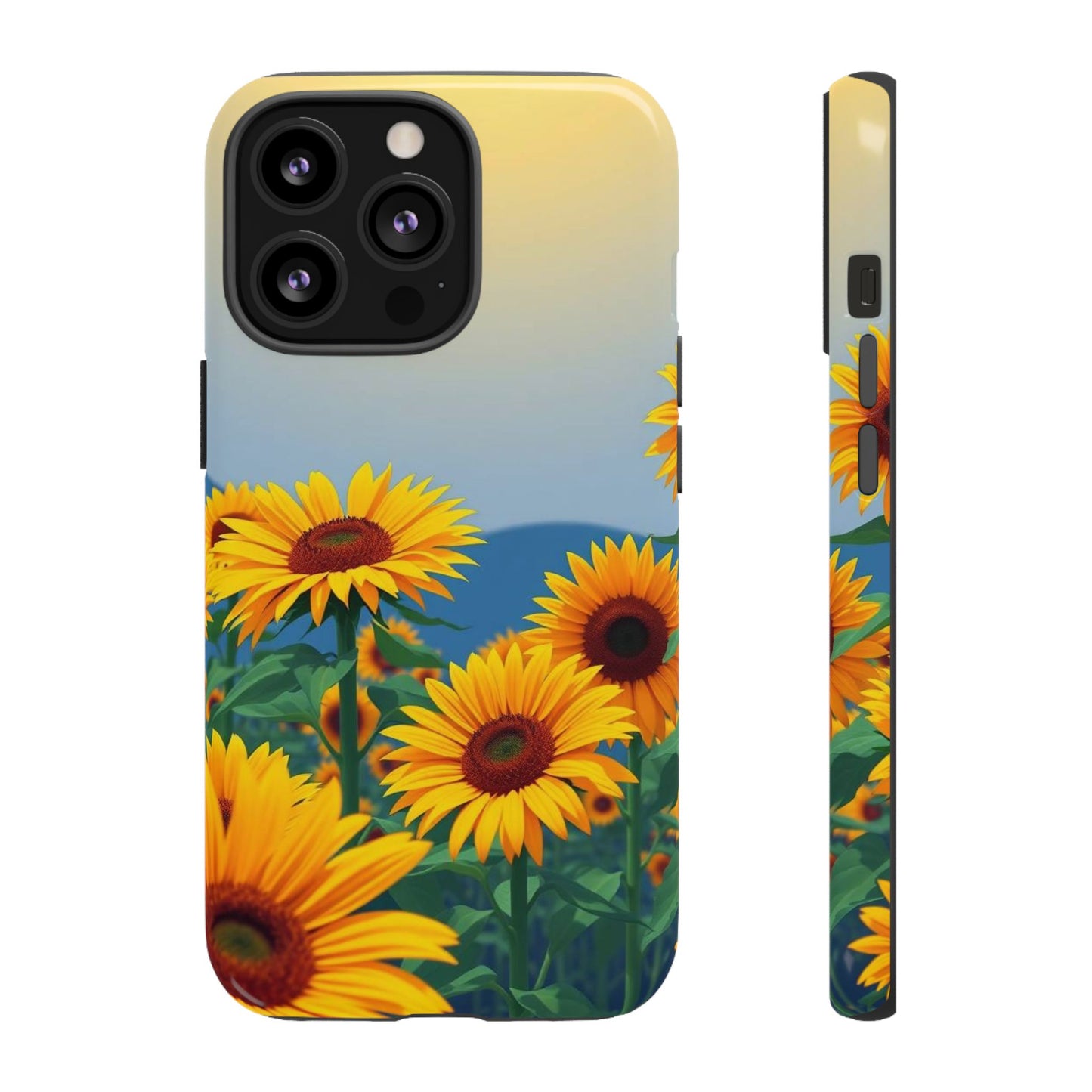 iPhone 13 Pro / Glossy Phone Case - Sunflowers Design Phone Case