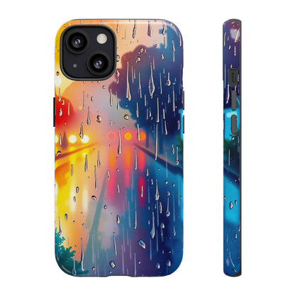 Electric Rain Watercolour Design Phone Case - Multicolor Phone Case - iPhone 13 / Glossy
