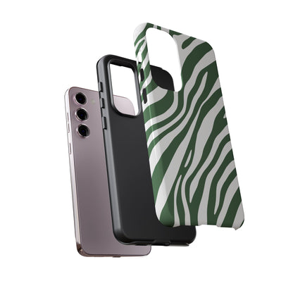 Modern Sage Zebra Print Phone Case