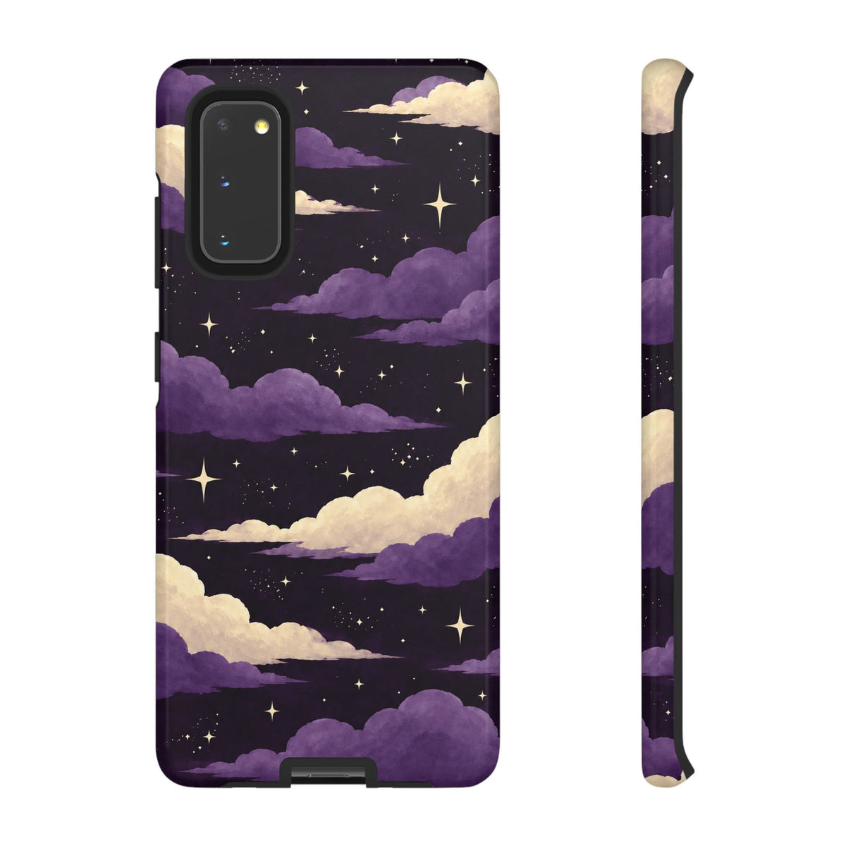 Illustrated Purple Clouds & Stars Phone Case