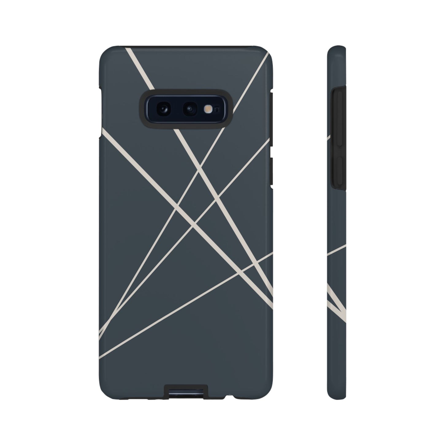 Phone Case - Abstract Blue with Beige Lines Phone Case