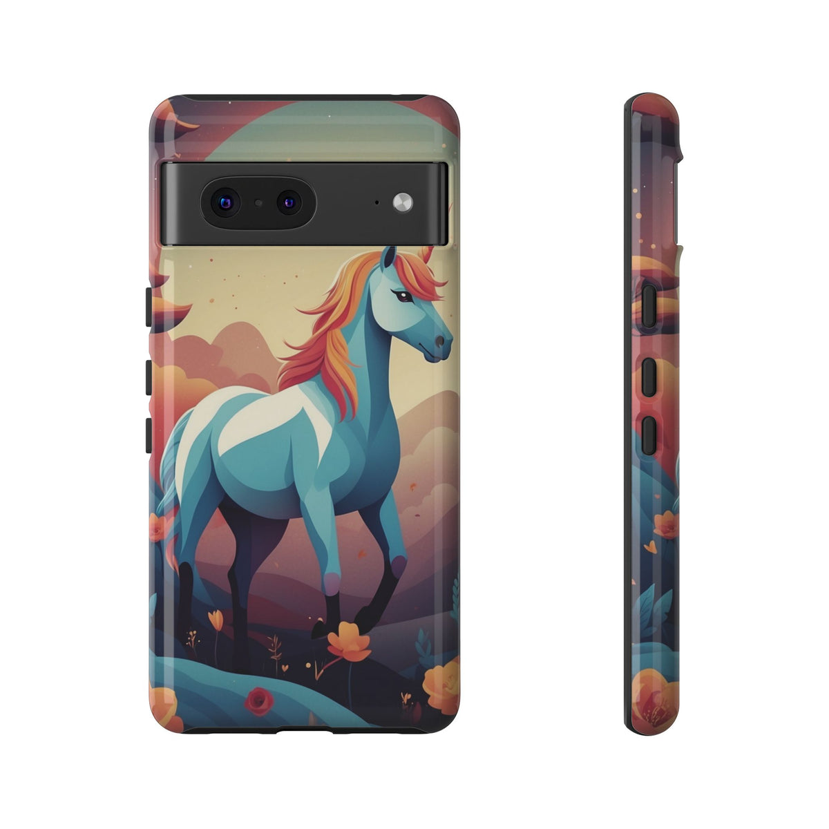 Stylised Unicorn Design Phone Case - Multicolor Phone Case - Google Pixel 7 / Glossy