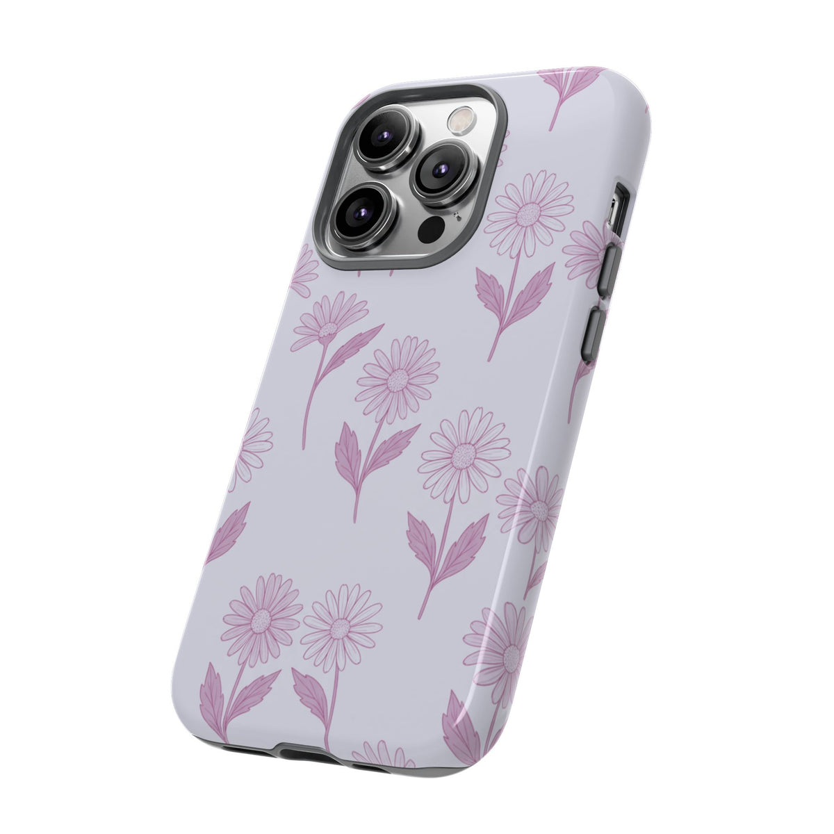 Pretty Lilac Daisy Pattern Phone Case
