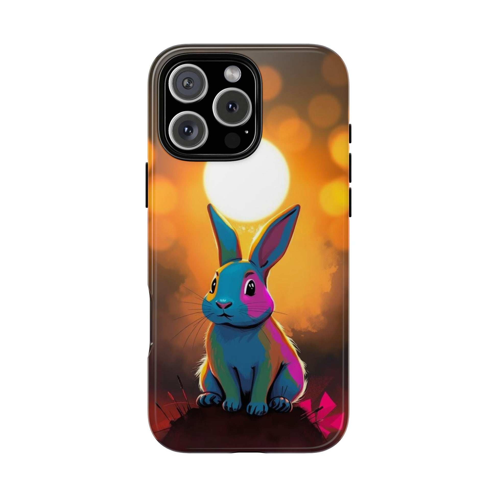 Pop Art Rabbit Design Phone Case - Multicolor Phone Case - iPhone 16 Pro Max / Glossy