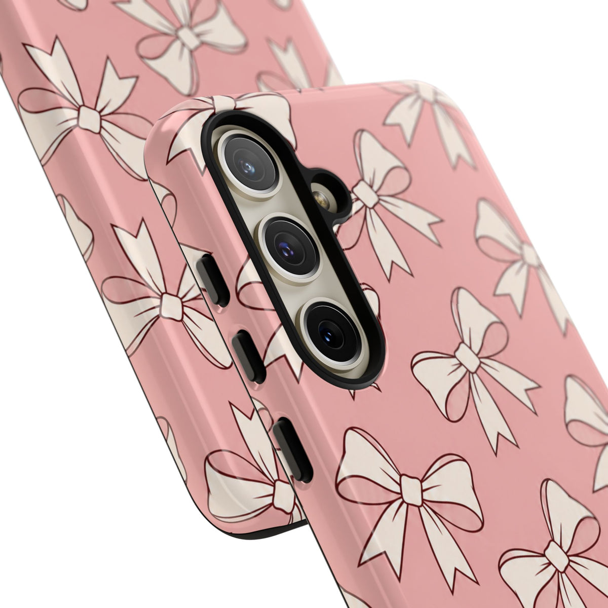 Chic Blush Pink Bow Pattern Phone Case
