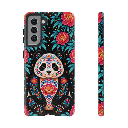 Cute Pink and Turquoise Calavera Panda Phone Case - Multicolor Phone Case - Samsung Galaxy S21 / Glossy