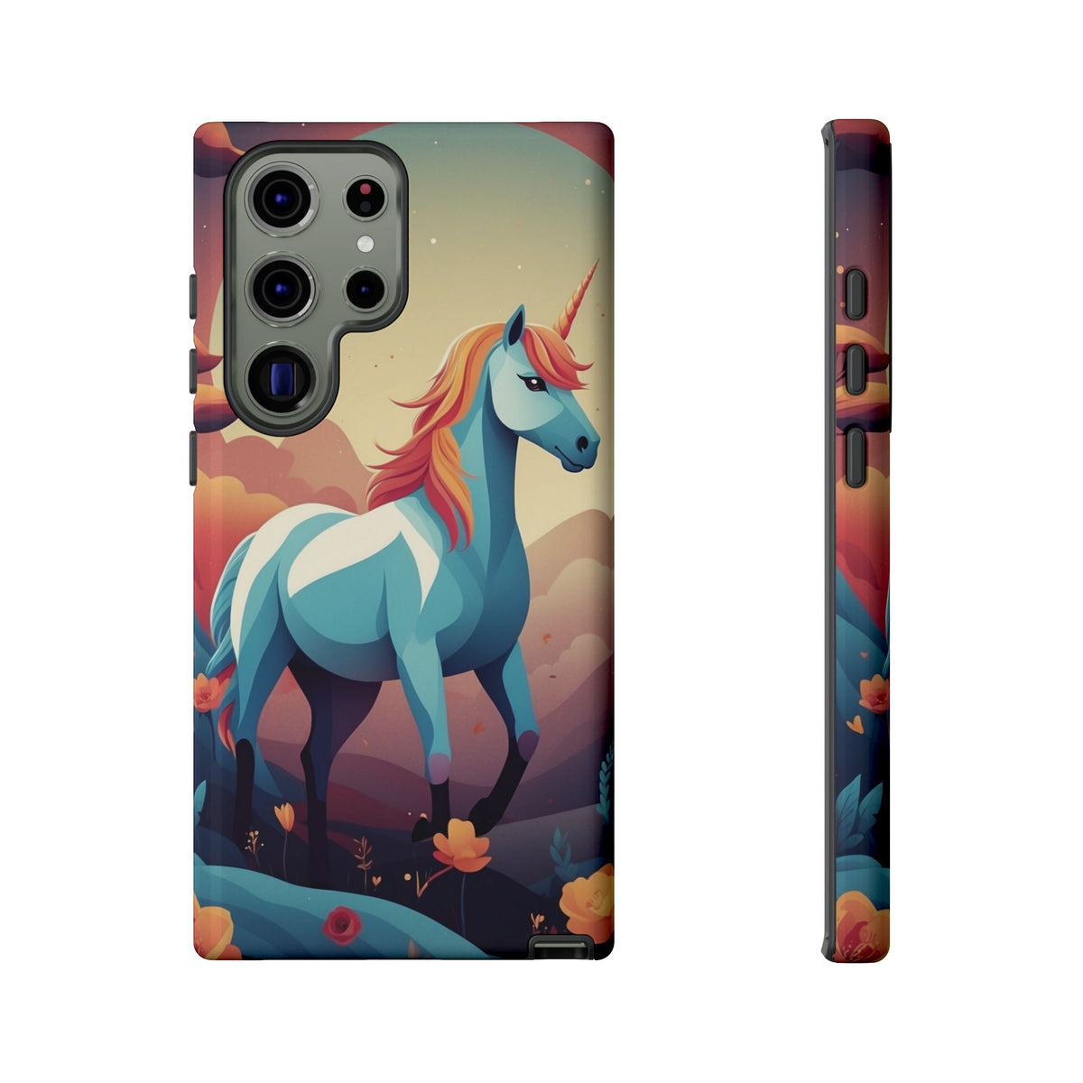Stylised Unicorn Design Phone Case - Multicolor Phone Case - Samsung Galaxy S23 Ultra / Glossy