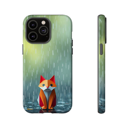 iPhone 14 Pro Max / Glossy Phone Case - Origami ’Soggy Fox’ Design Phone Case