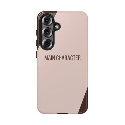 Samsung Galaxy S25 / Glossy Phone Case - Sassy Statement Case ’Main Character’ in Pink & Brown