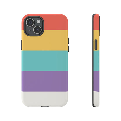 Pastel Rainbow Stripe Pattern Phone Case - Phone Case - iPhone 15 Plus / Glossy