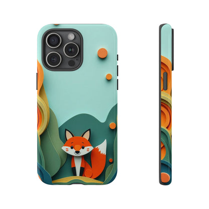 iPhone 15 Pro Max / Glossy Phone Case - Papier-mâché Fox Design Phone Case
