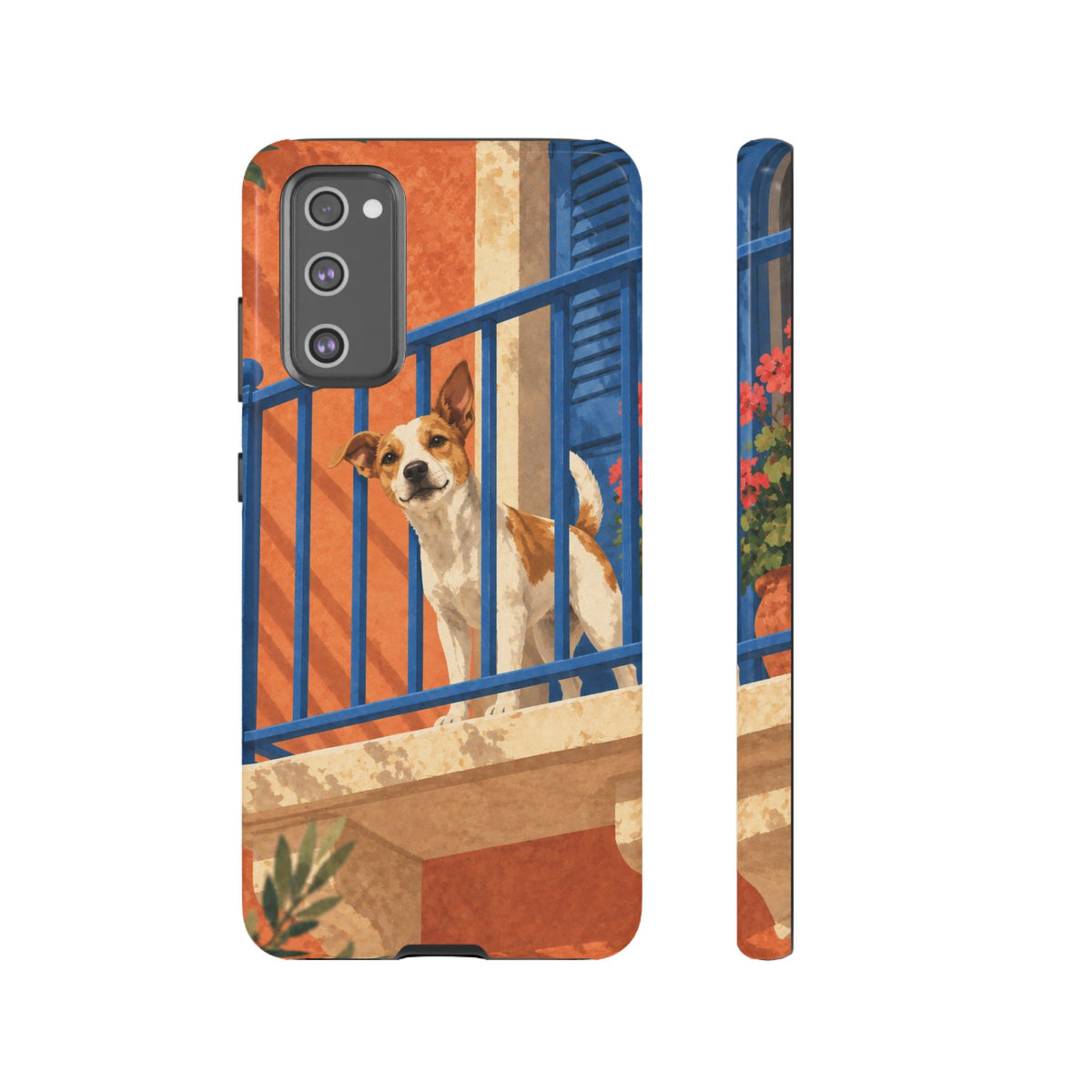 Jack Russell Terrier Balcony Busybody Phone Case - Multicolor Phone Case - Samsung Galaxy S20 FE / Glossy
