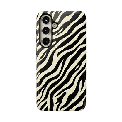 Chic Ivory Zebra Print Phone Case