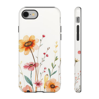 Boho Chic Watercolour Wild Blooms Pattern Phone Case - Multicolor Phone Case - iPhone 8 / Glossy