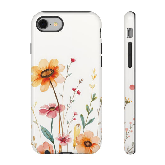Boho Chic Watercolour Wild Blooms Pattern Phone Case - Multicolor Phone Case - iPhone 8 / Glossy