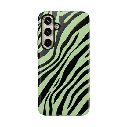 Modern Mint Zebra Print Phone Case
