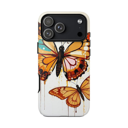 iPhone 17 Pro Max / Glossy Phone Case - Abstract Butterflies Design Phone Case