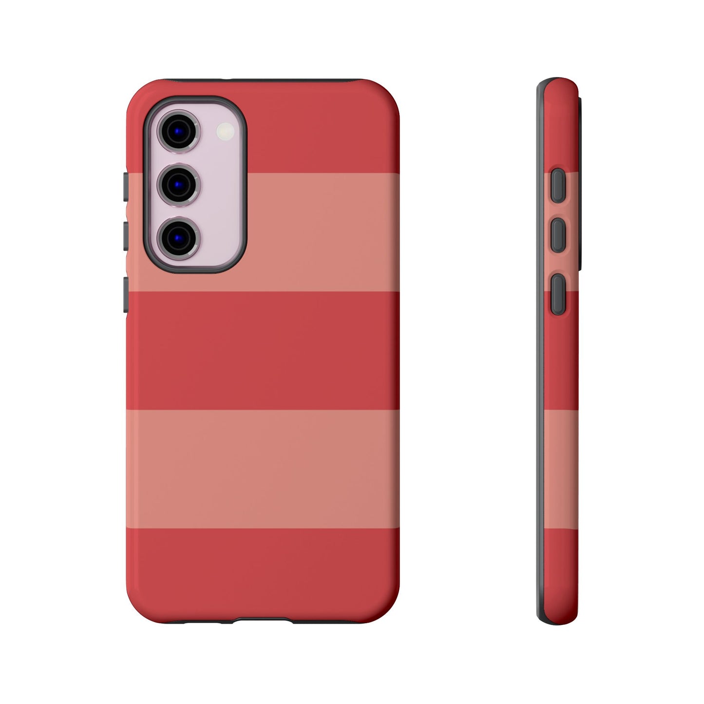 Samsung Galaxy S23 Plus / Glossy Phone Case - Pink Horizontal Stripe Pattern Phone Case