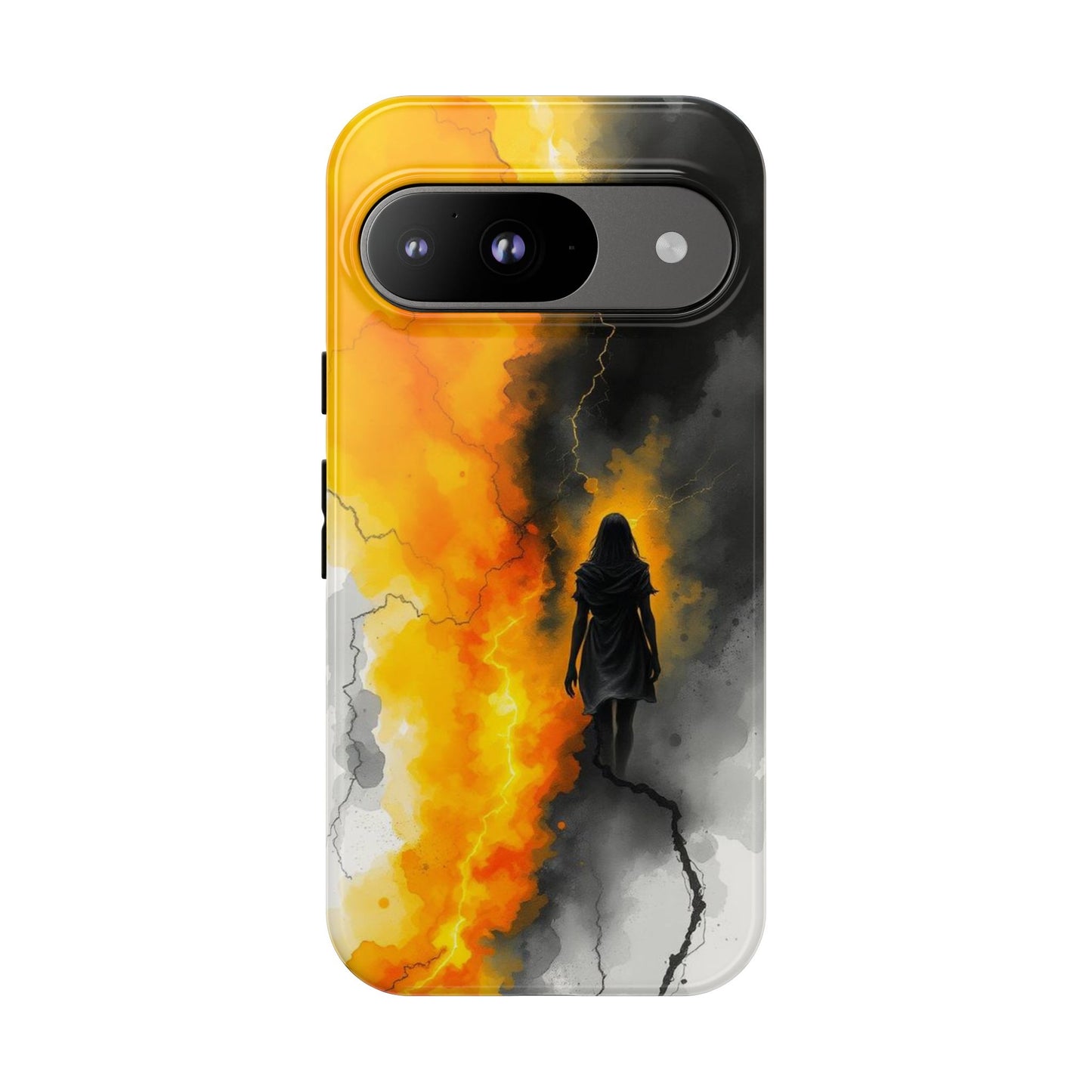 Google Pixel 9 / Glossy Phone Case - Watercolour Gothic Silhouette of a Woman Phone Case
