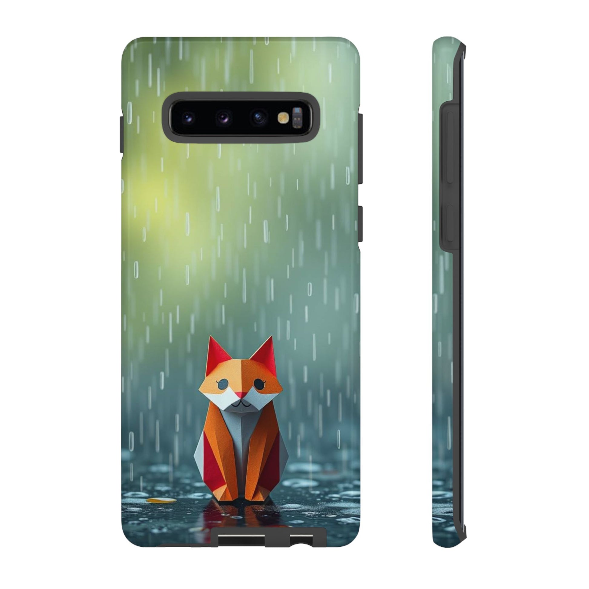 Cute Origami ’Soggy Fox’ Design Phone Case - Multicolor Phone Case - Samsung Galaxy S10 Plus / Glossy