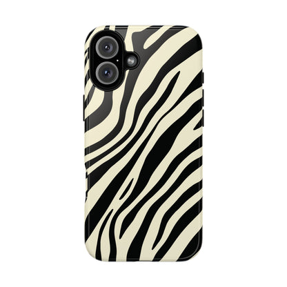 Modern Neutral Zebra Print Phone Case