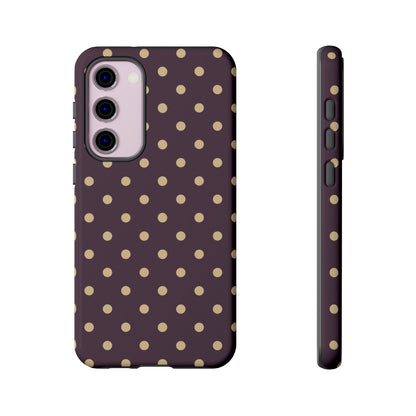 Purple with Yellow Dot Pattern Phone Case