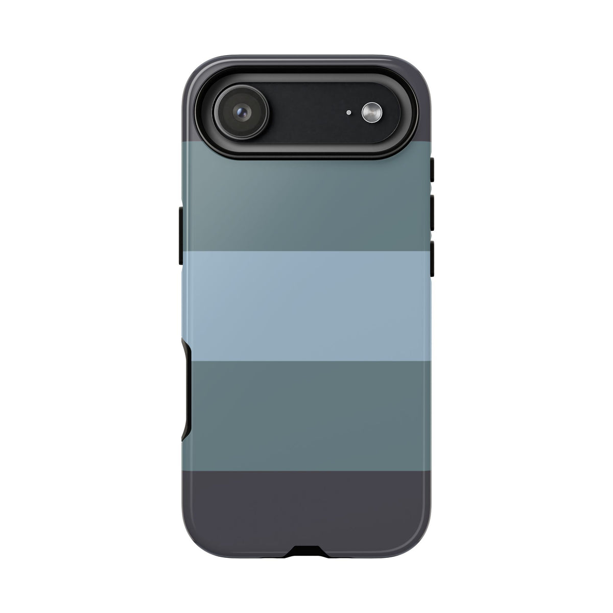 Shades of Blue Horizontal Stripe Pattern Phone Case - Blue Phone Case - iPhone 17 Air / Glossy