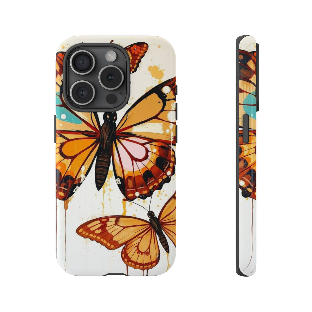 Abstract Butterflies Design Phone Case - Multicolor Phone Case - iPhone 15 Pro / Glossy