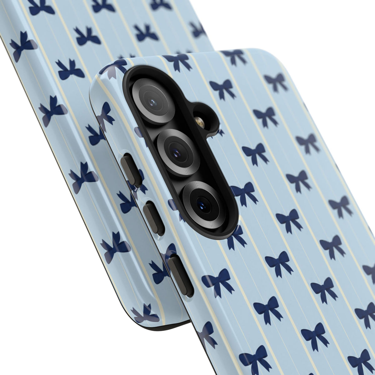 Retro Navy Blue Bow Pattern Phone Case